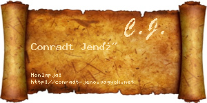 Conradt Jenő névjegykártya